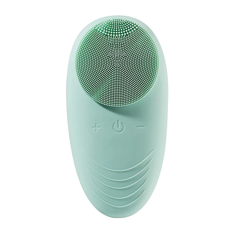 Mini Silicone Face Scrubber Brush Vibration Acne Facial Cleaner 