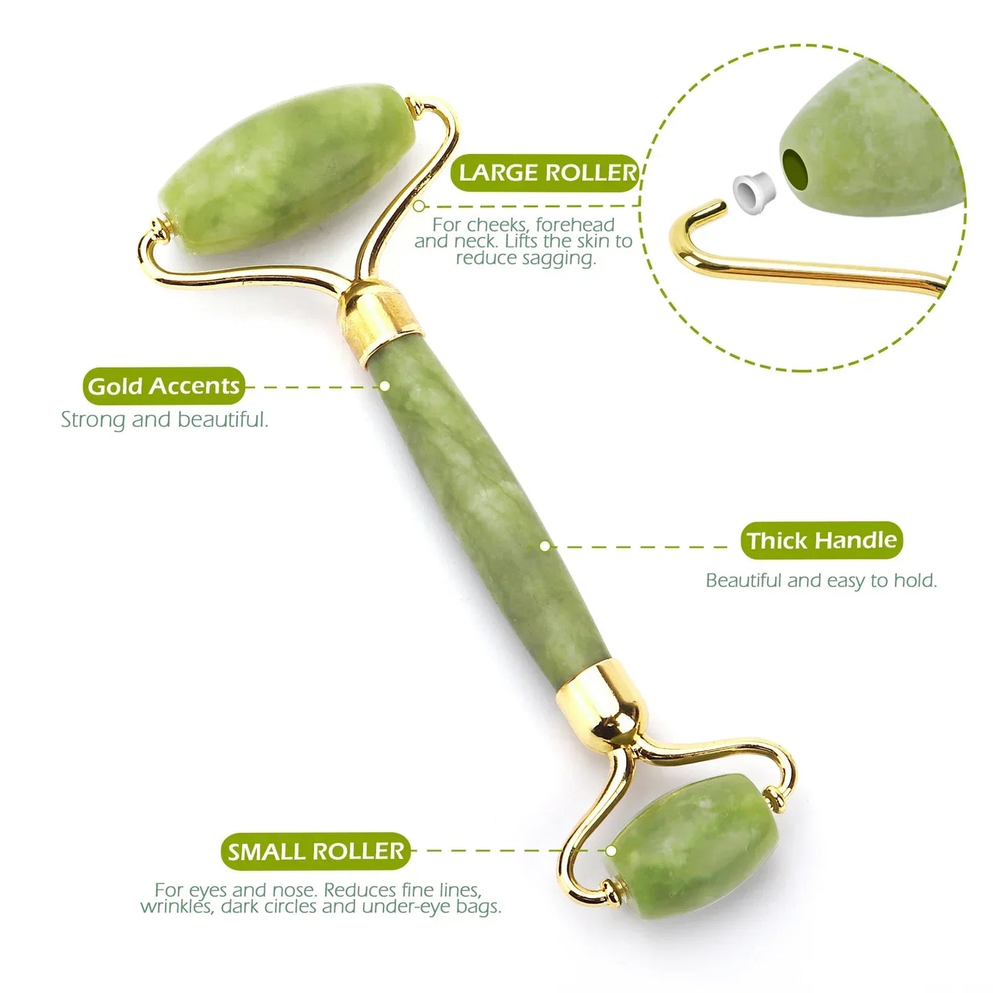 Roller Set Face Massager | Gua Sha