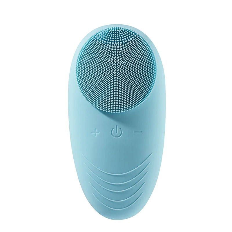 Mini Silicone Face Scrubber Brush Vibration Acne Facial Cleaner 